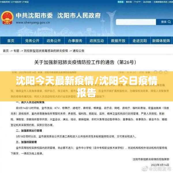 沈阳今天最新疫情/沈阳今日疫情报告