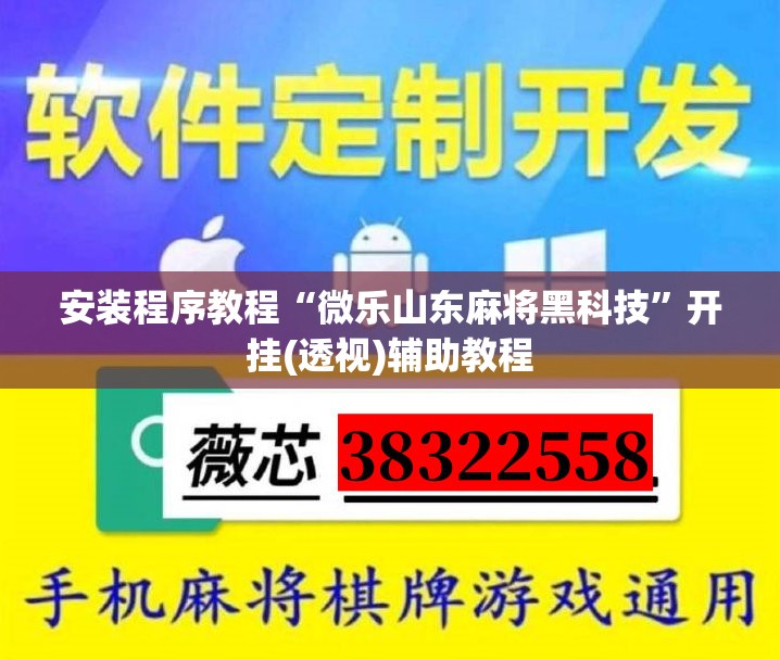 安装程序教程“微乐山东麻将黑科技”开挂(透视)辅助教程