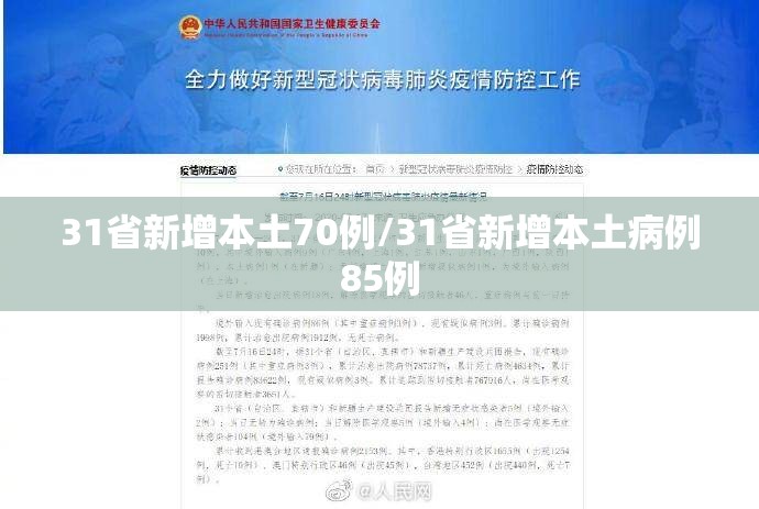 31省新增本土70例/31省新增本土病例85例