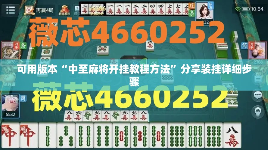 可用版本“中至麻将开挂教程方法”分享装挂详细步骤