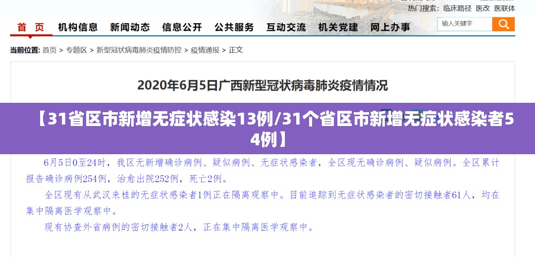 【31省区市新增无症状感染13例/31个省区市新增无症状感染者54例】 【31省区市新增无症状感染13例/31个省区市新增无症状感染者54例】