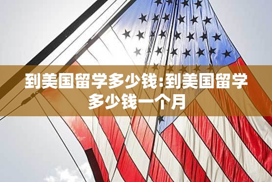 到美国留学多少钱:到美国留学多少钱一个月 到美国留学多少钱:到美国留学多少钱一个月