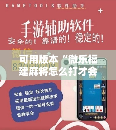 可用版本“微乐福建麻将怎么打才会赢”分享装挂详细步骤