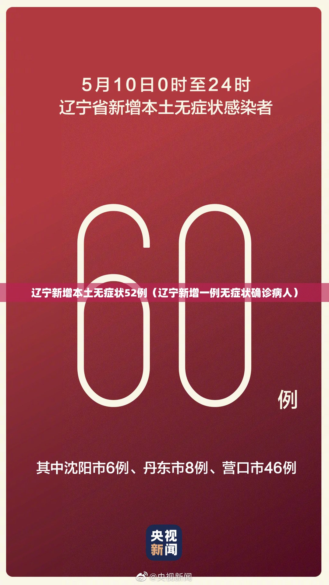 辽宁新增本土无症状52例(辽宁新增一例无症状确诊病人) 辽宁新增本土无症状52例(辽宁新增一例无症状确诊病人)