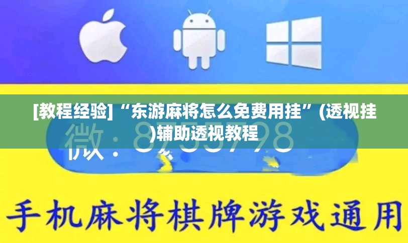 [教程经验]“东游麻将怎么免费用挂”(透视挂)辅助透视教程