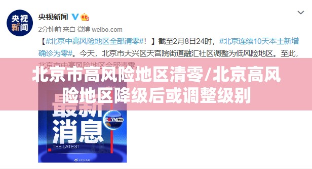 北京市高风险地区清零/北京高风险地区降级后或调整级别