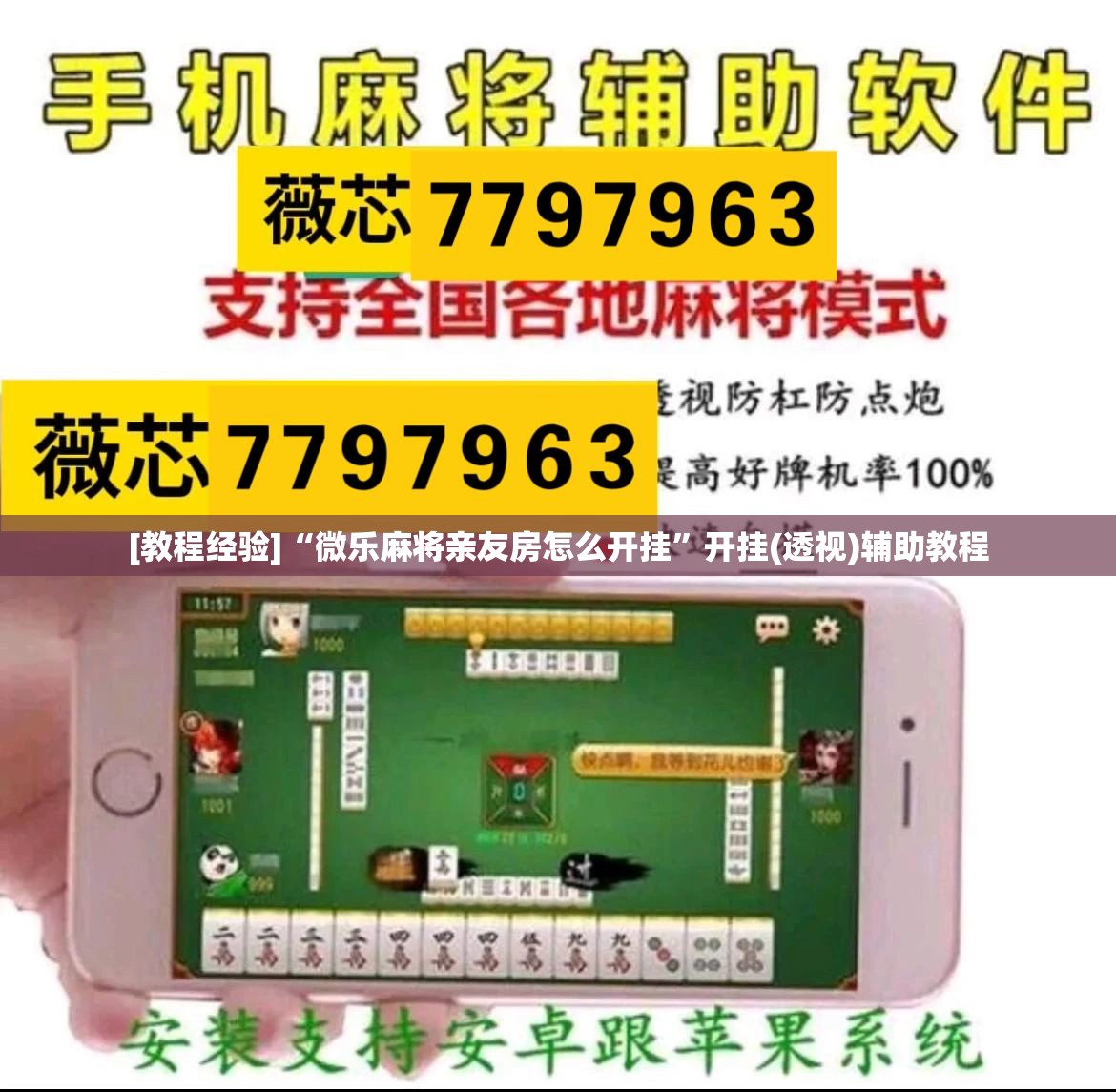 [教程经验]“微乐麻将亲友房怎么开挂	”开挂(透视)辅助教程
