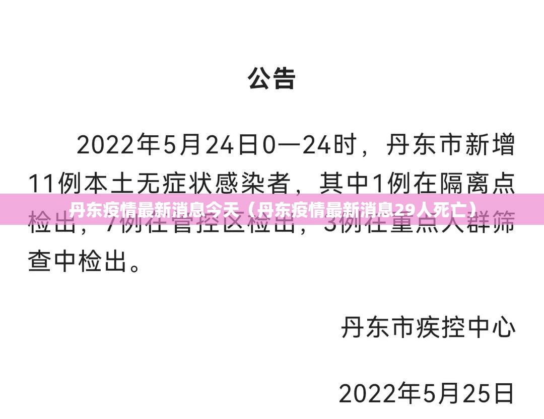 丹东疫情最新消息今天(丹东疫情最新消息29人死亡) 丹东疫情最新消息今天(丹东疫情最新消息29人死亡)