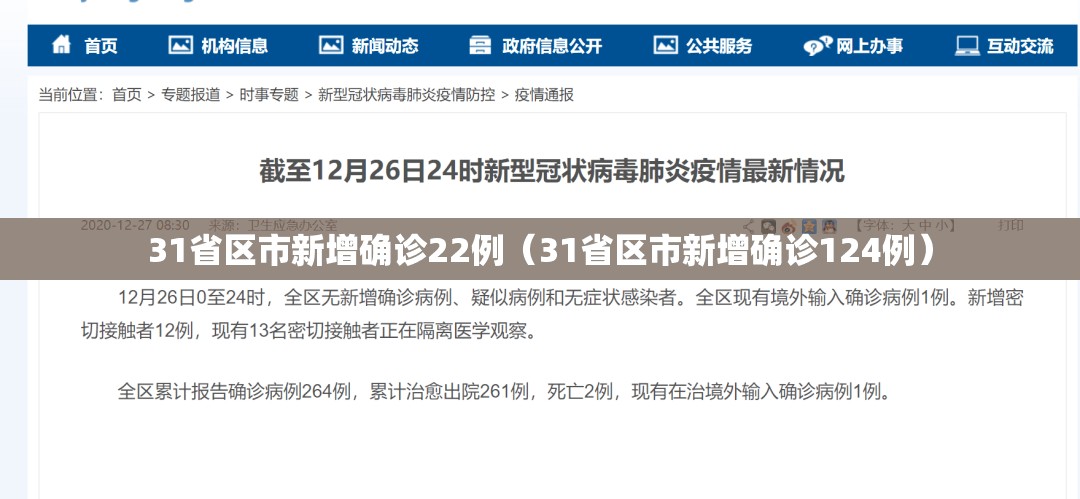 31省区市新增确诊22例(31省区市新增确诊124例) 31省区市新增确诊22例(31省区市新增确诊124例)