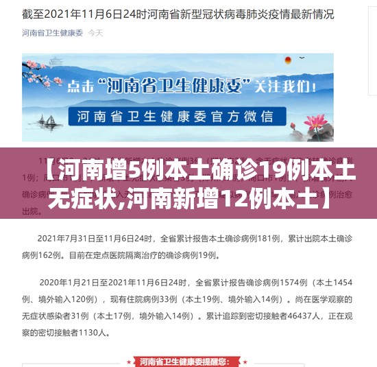 【河南增5例本土确诊19例本土无症状,河南新增12例本土】 【河南增5例本土确诊19例本土无症状,河南新增12例本土】