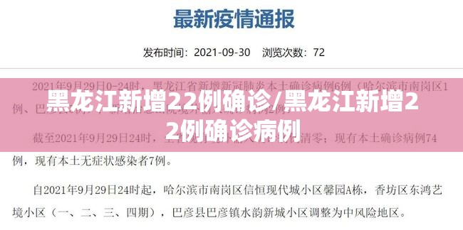 黑龙江新增22例确诊/黑龙江新增22例确诊病例 黑龙江新增22例确诊/黑龙江新增22例确诊病例