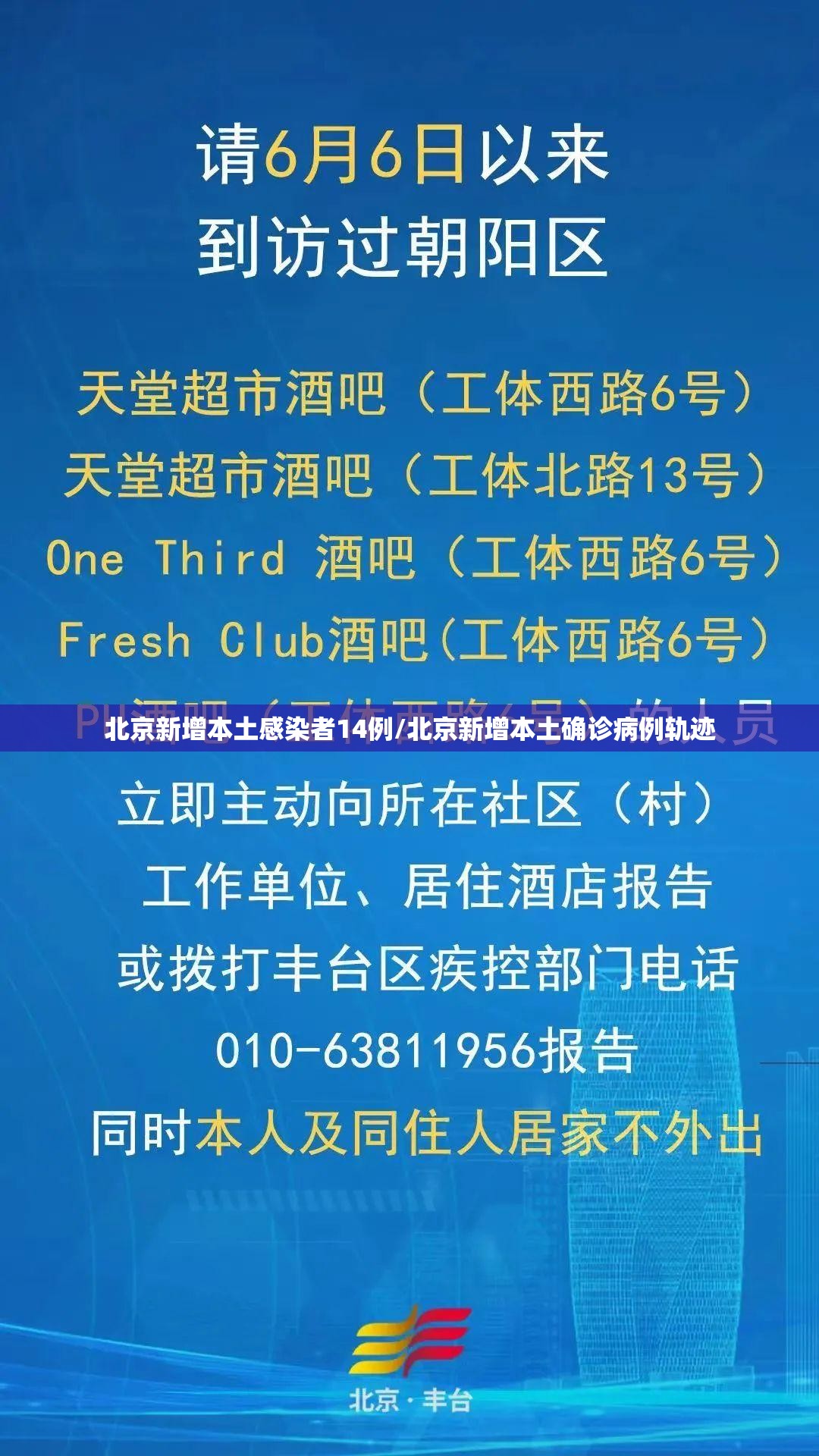 北京新增本土感染者14例/北京新增本土确诊病例轨迹