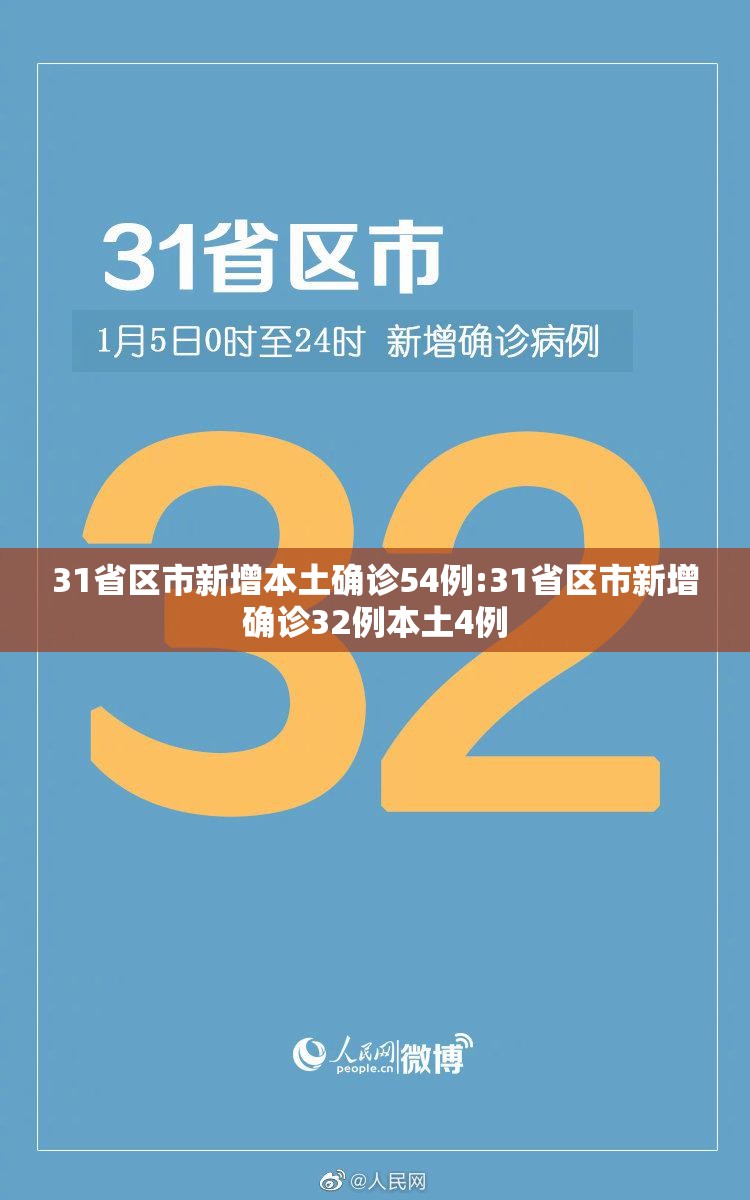 31省区市新增本土确诊54例:31省区市新增确诊32例本土4例 31省区市新增本土确诊54例:31省区市新增确诊32例本土4例