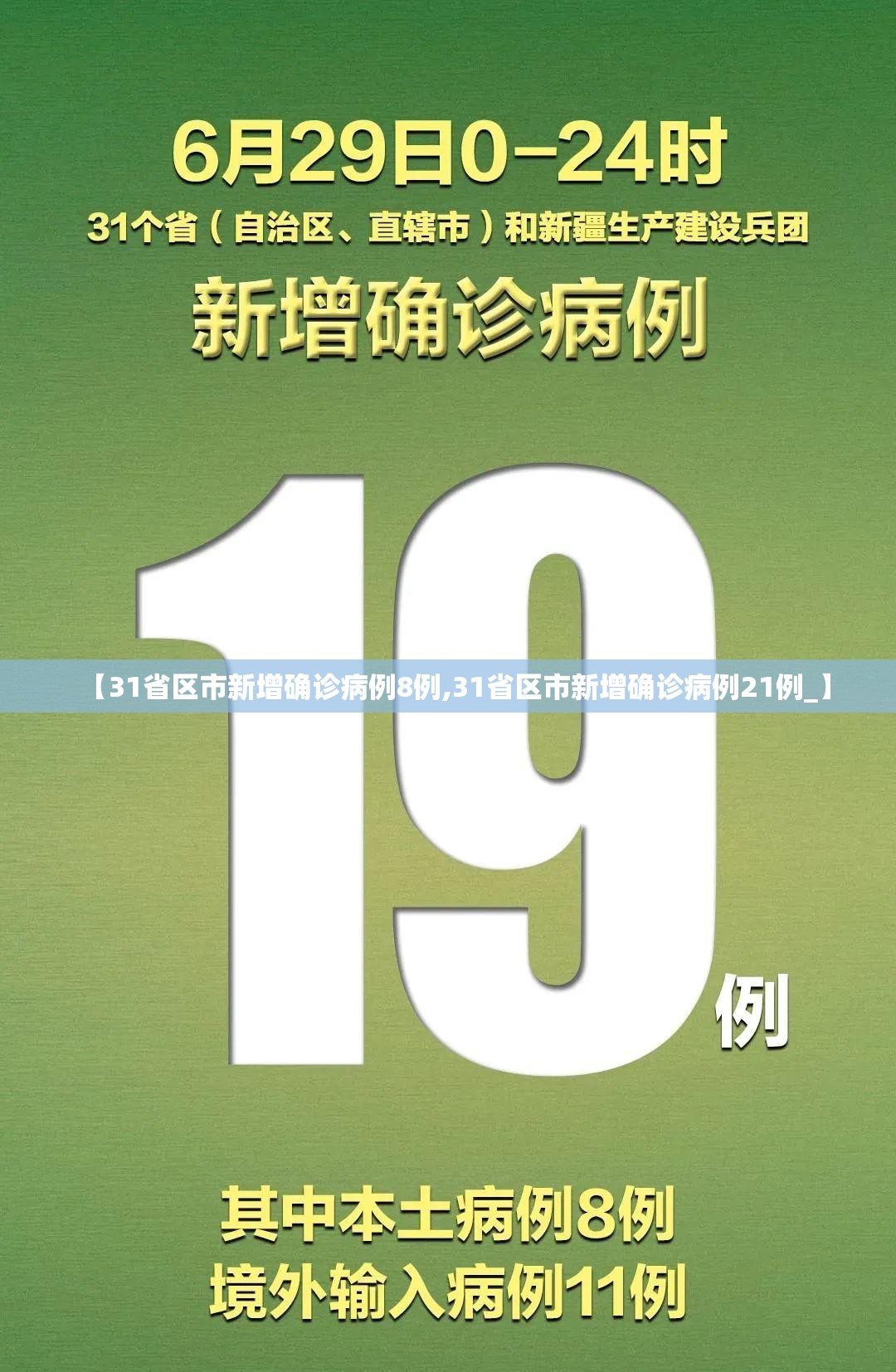 【31省区市新增确诊病例8例,31省区市新增确诊病例21例_】 【31省区市新增确诊病例8例,31省区市新增确诊病例21例_】