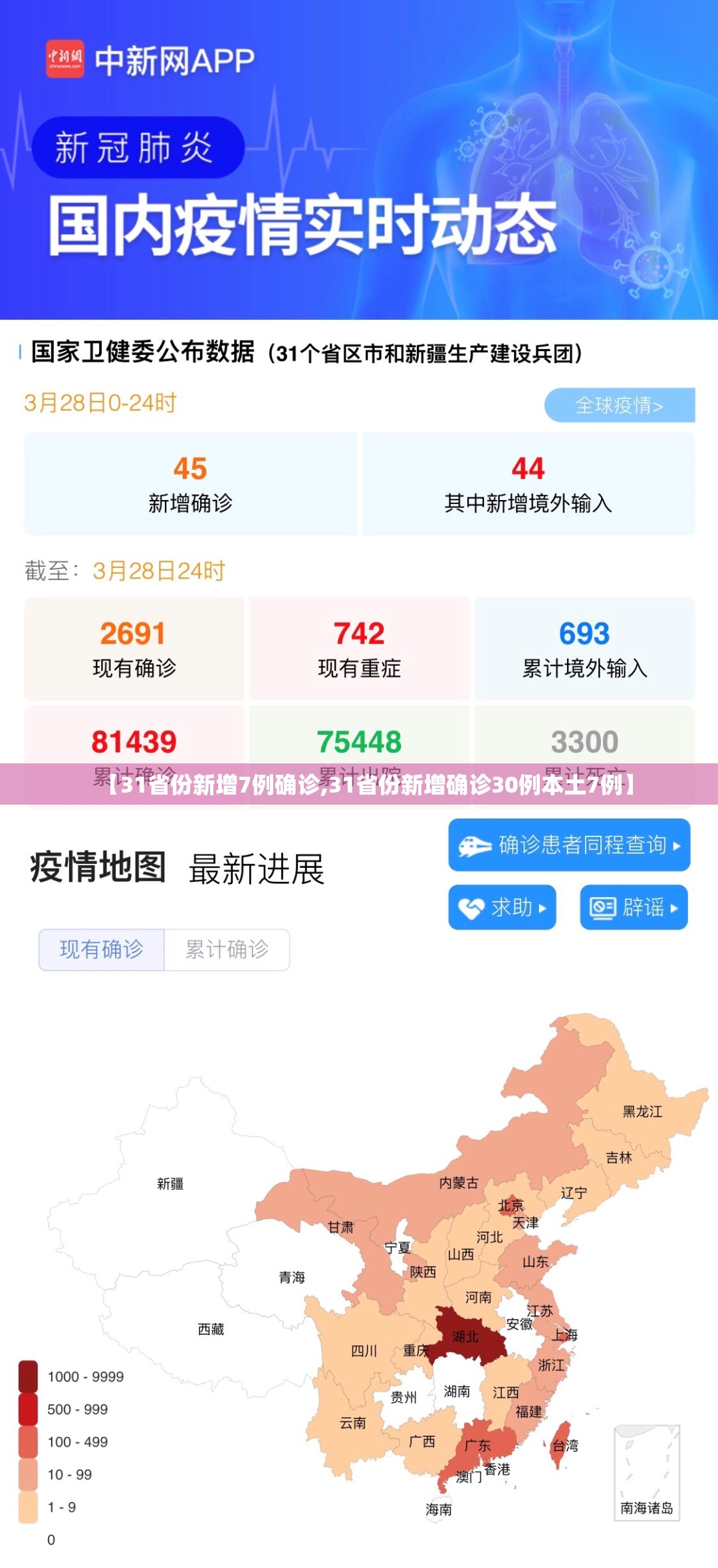 【31省份新增7例确诊,31省份新增确诊30例本土7例】