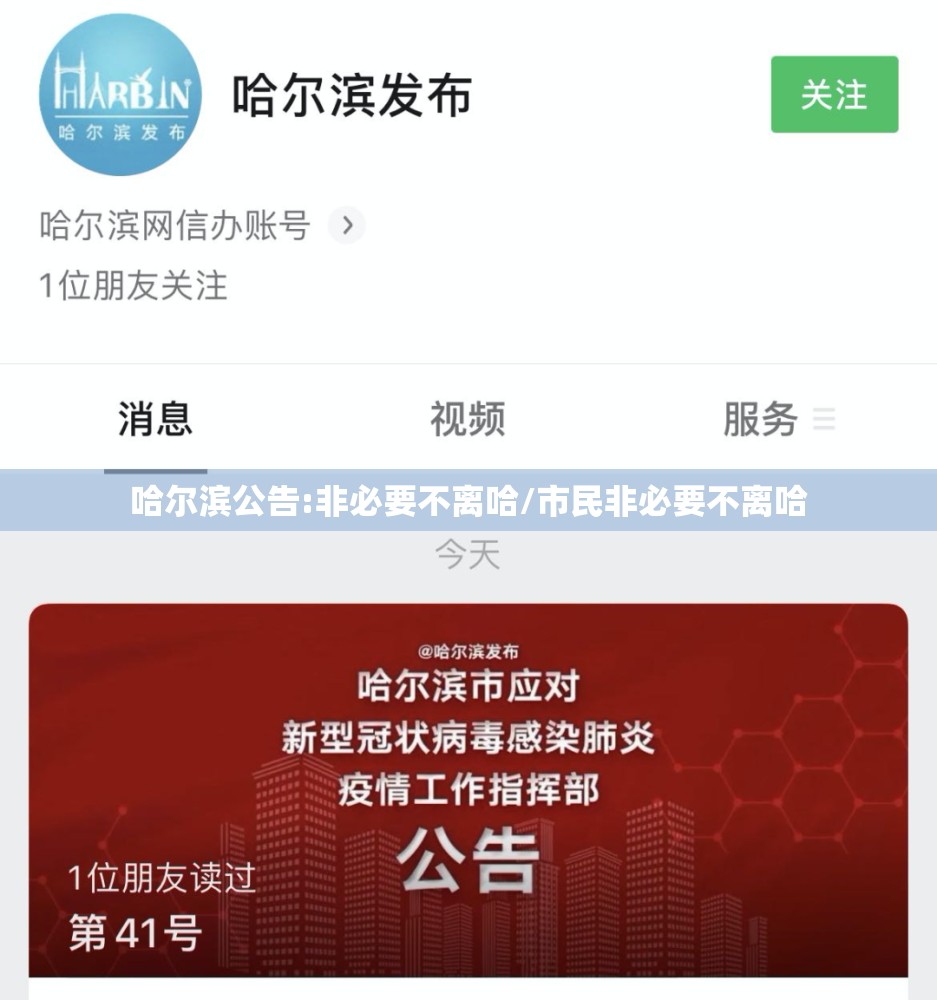 哈尔滨公告:非必要不离哈/市民非必要不离哈 哈尔滨公告:非必要不离哈/市民非必要不离哈