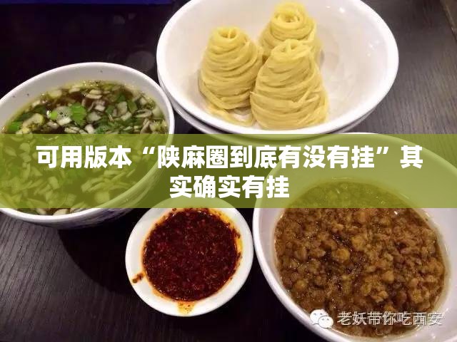 可用版本“陕麻圈到底有没有挂”其实确实有挂