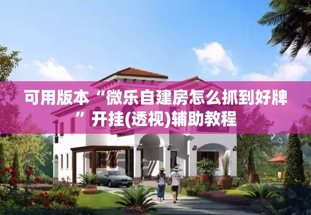 可用版本“微乐自建房怎么抓到好牌”开挂(透视)辅助教程