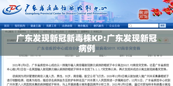 广东发现新冠新毒株KP:广东发现新冠病例 广东发现新冠新毒株KP:广东发现新冠病例