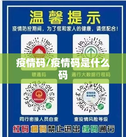 疫情码/疫情码是什么码
