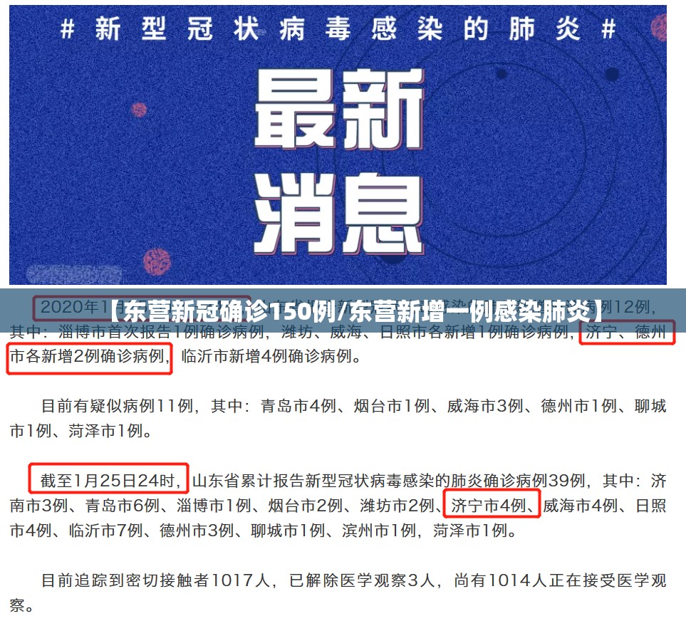 【东营新冠确诊150例/东营新增一例感染肺炎】 【东营新冠确诊150例/东营新增一例感染肺炎】