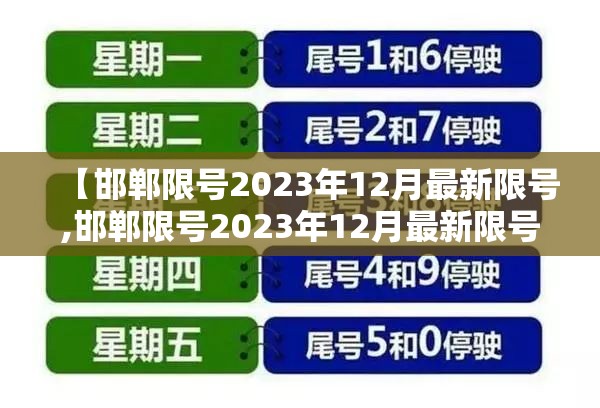 【邯郸限号2023年12月最新限号,邯郸限号2023年12月最新限号查询】 【邯郸限号2023年12月最新限号,邯郸限号2023年12月最新限号查询】