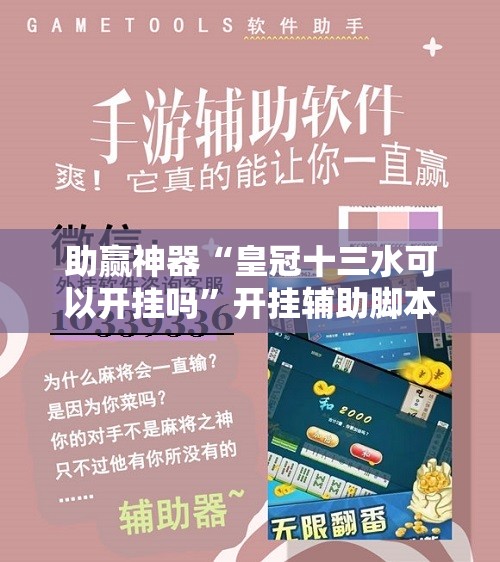 助赢神器“皇冠十三水可以开挂吗”开挂辅助脚本+详细开挂安装教程