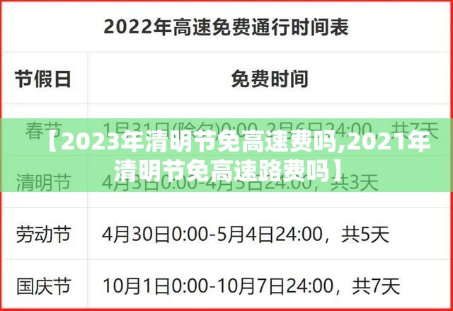 【2023年清明节免高速费吗,2021年清明节免高速路费吗】 【2023年清明节免高速费吗,2021年清明节免高速路费吗】