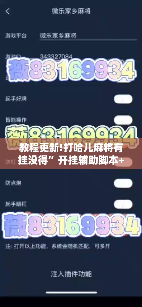教程更新!打哈儿麻将有挂没得	”开挂辅助脚本+详细开挂安装教程