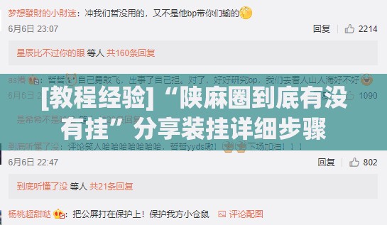 [教程经验]“陕麻圈到底有没有挂	”分享装挂详细步骤