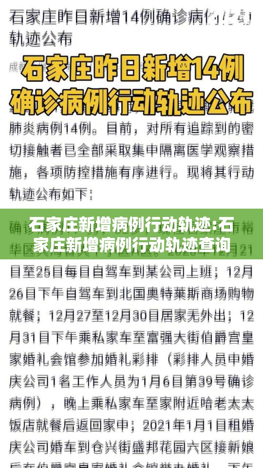 石家庄新增病例行动轨迹:石家庄新增病例行动轨迹查询