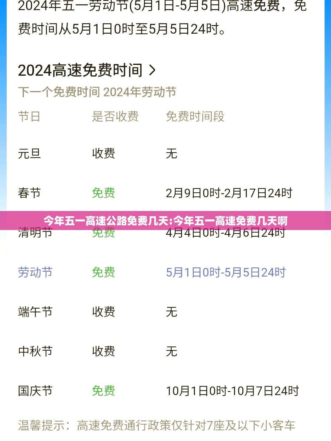 今年五一高速公路免费几天:今年五一高速免费几天啊 今年五一高速公路免费几天:今年五一高速免费几天啊