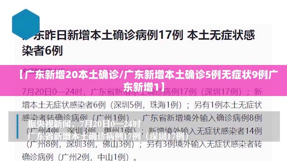 【广东新增20本土确诊/广东新增本土确诊5例无症状9例广东新增1】 【广东新增20本土确诊/广东新增本土确诊5例无症状9例广东新增1】