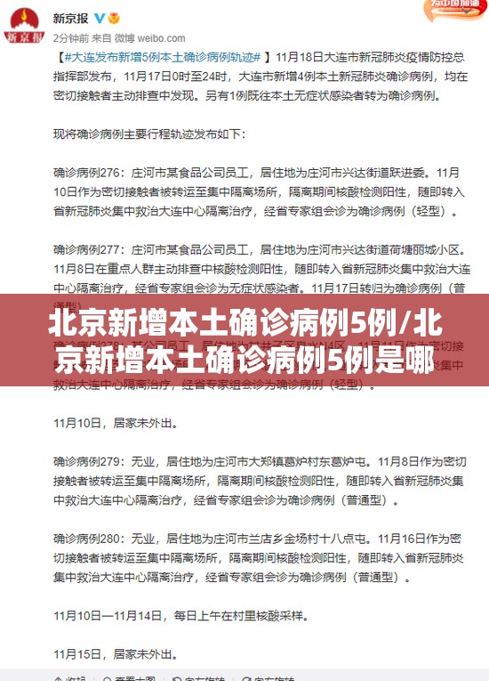 北京新增本土确诊病例5例/北京新增本土确诊病例5例是哪里的 北京新增本土确诊病例5例/北京新增本土确诊病例5例是哪里的