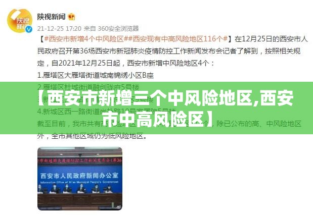 【西安市新增三个中风险地区,西安市中高风险区】 【西安市新增三个中风险地区,西安市中高风险区】