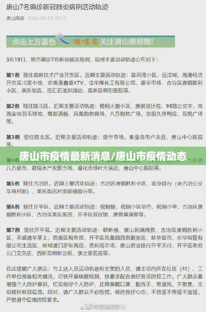 唐山市疫情最新消息/唐山市疫情动态