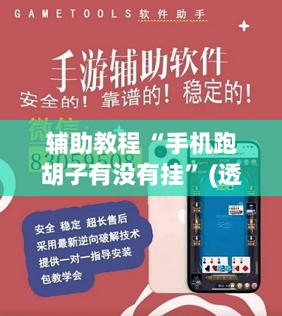 辅助教程“手机跑胡子有没有挂”(透视挂)辅助透视教程