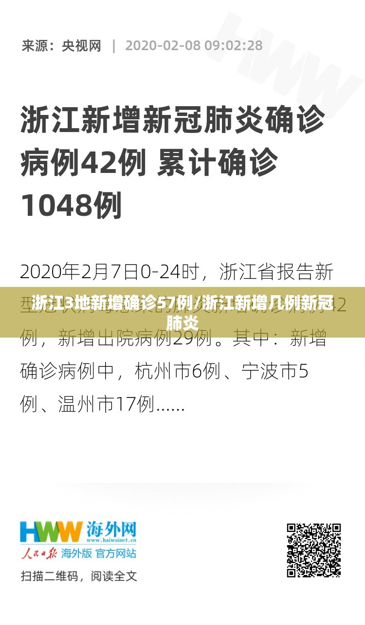 浙江3地新增确诊57例/浙江新增几例新冠肺炎