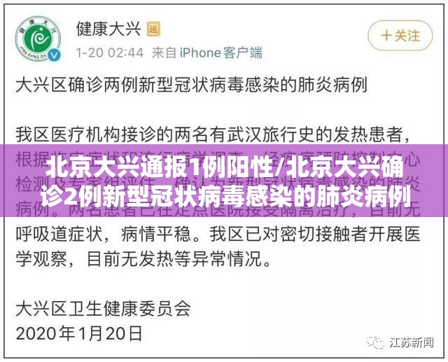 北京大兴通报1例阳性/北京大兴确诊2例新型冠状病毒感染的肺炎病例