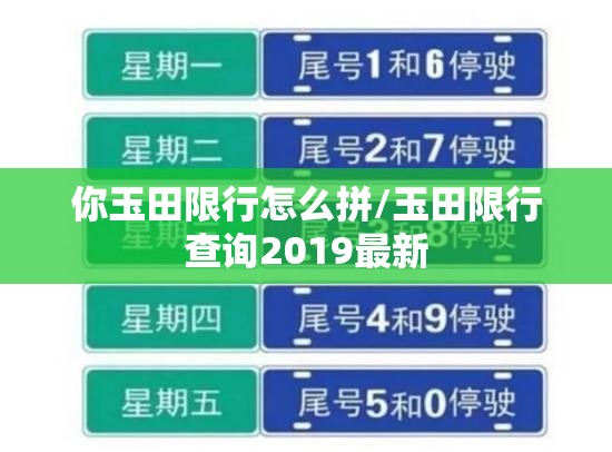 你玉田限行怎么拼/玉田限行查询2019最新