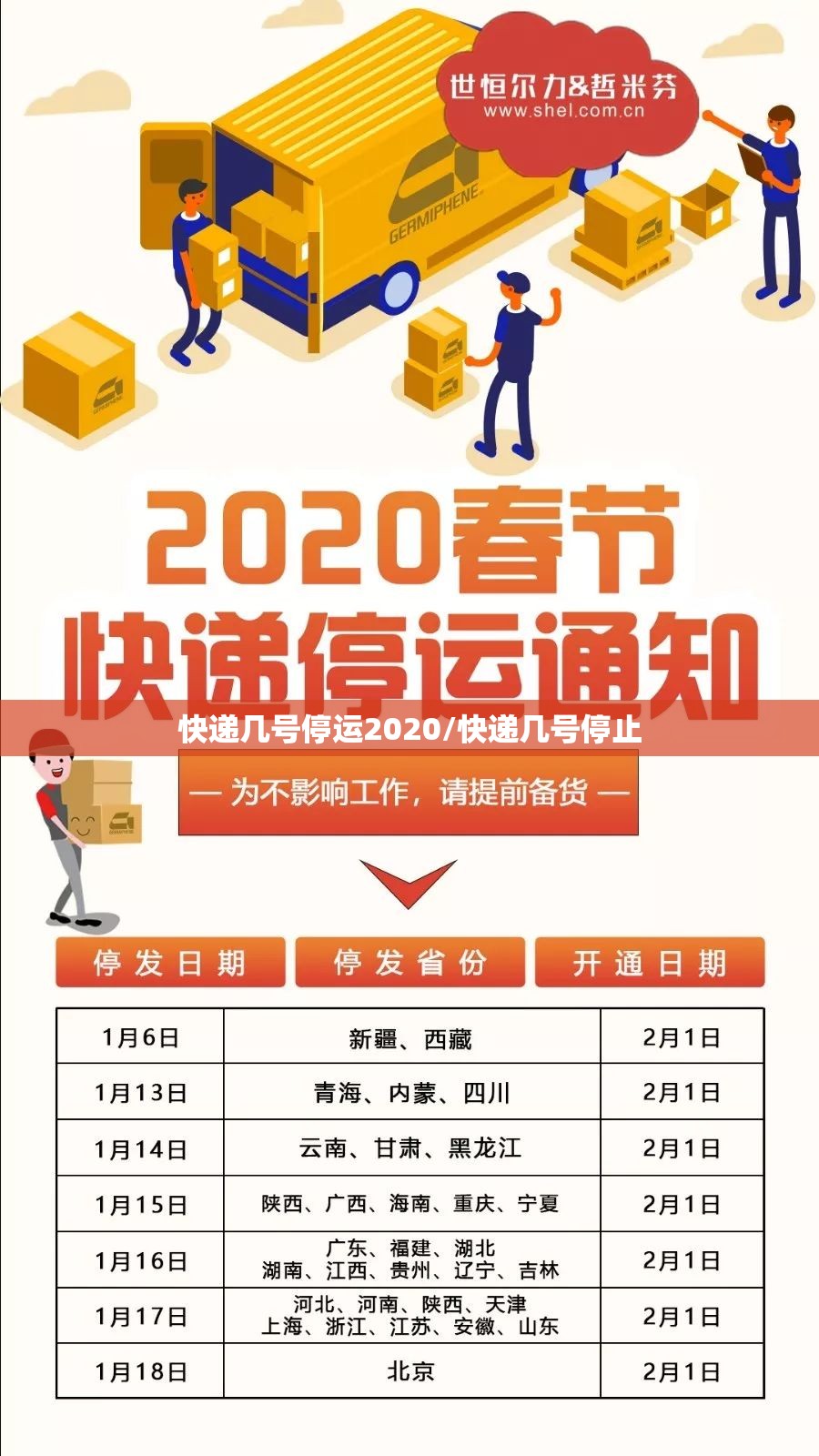 快递几号停运2020/快递几号停止