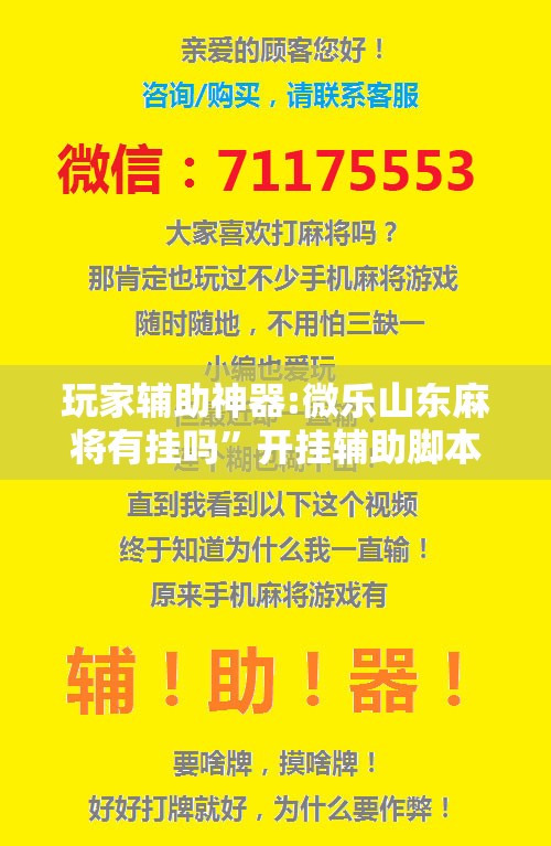 玩家辅助神器:微乐山东麻将有挂吗	”开挂辅助脚本+详细开挂安装教程