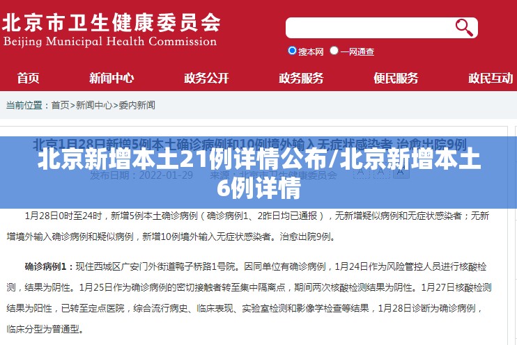 北京新增本土21例详情公布/北京新增本土6例详情 北京新增本土21例详情公布/北京新增本土6例详情