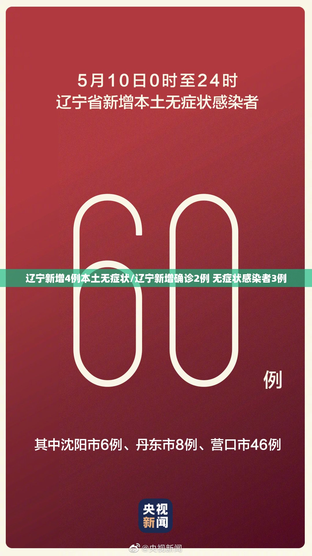 辽宁新增4例本土无症状/辽宁新增确诊2例 无症状感染者3例