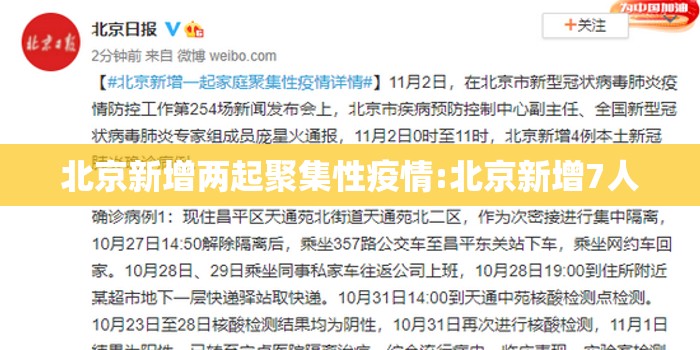 北京新增两起聚集性疫情:北京新增7人 北京新增两起聚集性疫情:北京新增7人