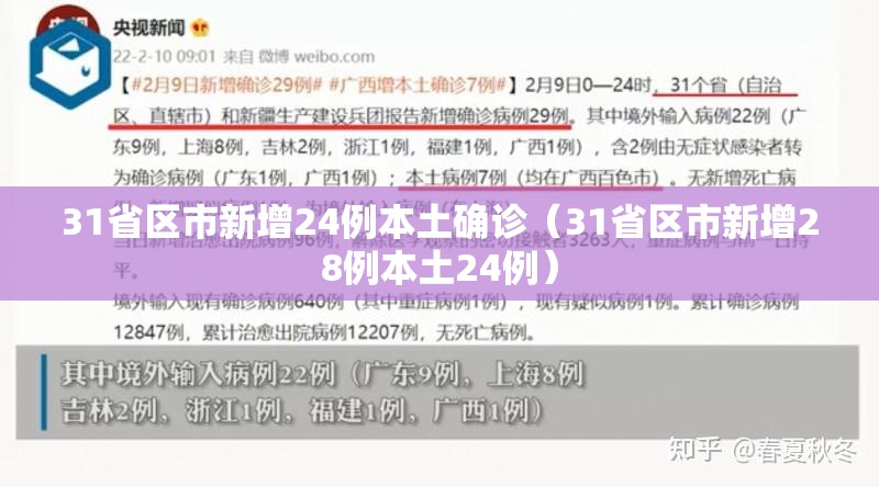 31省区市新增24例本土确诊（31省区市新增28例本土24例）