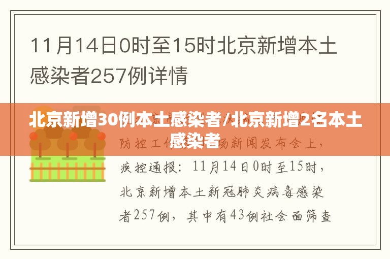 北京新增30例本土感染者/北京新增2名本土感染者 北京新增30例本土感染者/北京新增2名本土感染者
