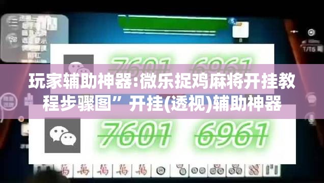 玩家辅助神器:微乐捉鸡麻将开挂教程步骤图”开挂(透视)辅助神器