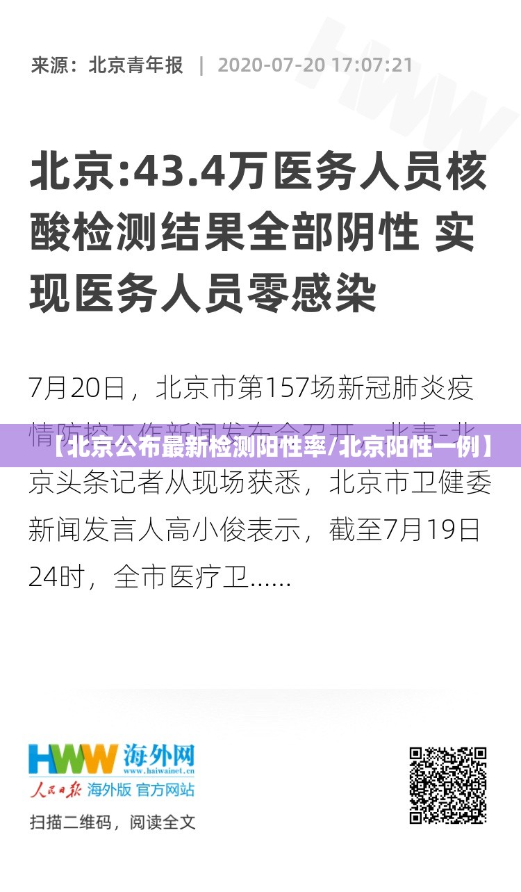 【北京公布最新检测阳性率/北京阳性一例】 【北京公布最新检测阳性率/北京阳性一例】