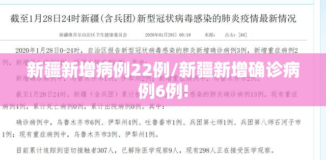 新疆新增病例22例/新疆新增确诊病例6例!